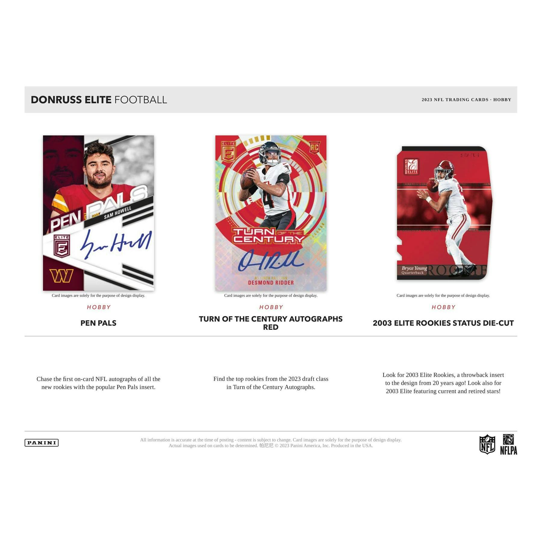 2023 Panini Donruss Elite Football Hobby Box (Reed Buy)