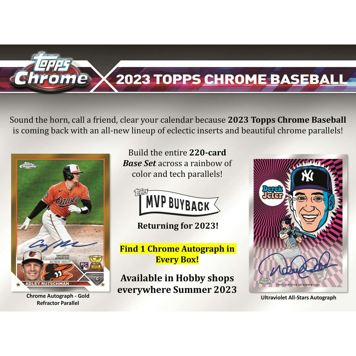 2023 Topps Chrome Baseball Hobby Box
