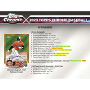 2023 Topps Chrome Baseball Hobby 12-Box Case
