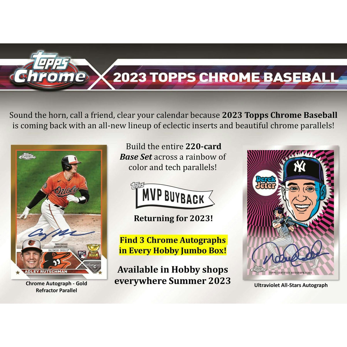 2023 Topps Chrome Baseball Hobby Jumbo Box
