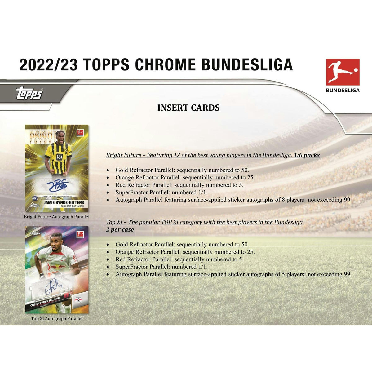 2022/23 Topps Chrome Bundesliga Soccer Hobby Box