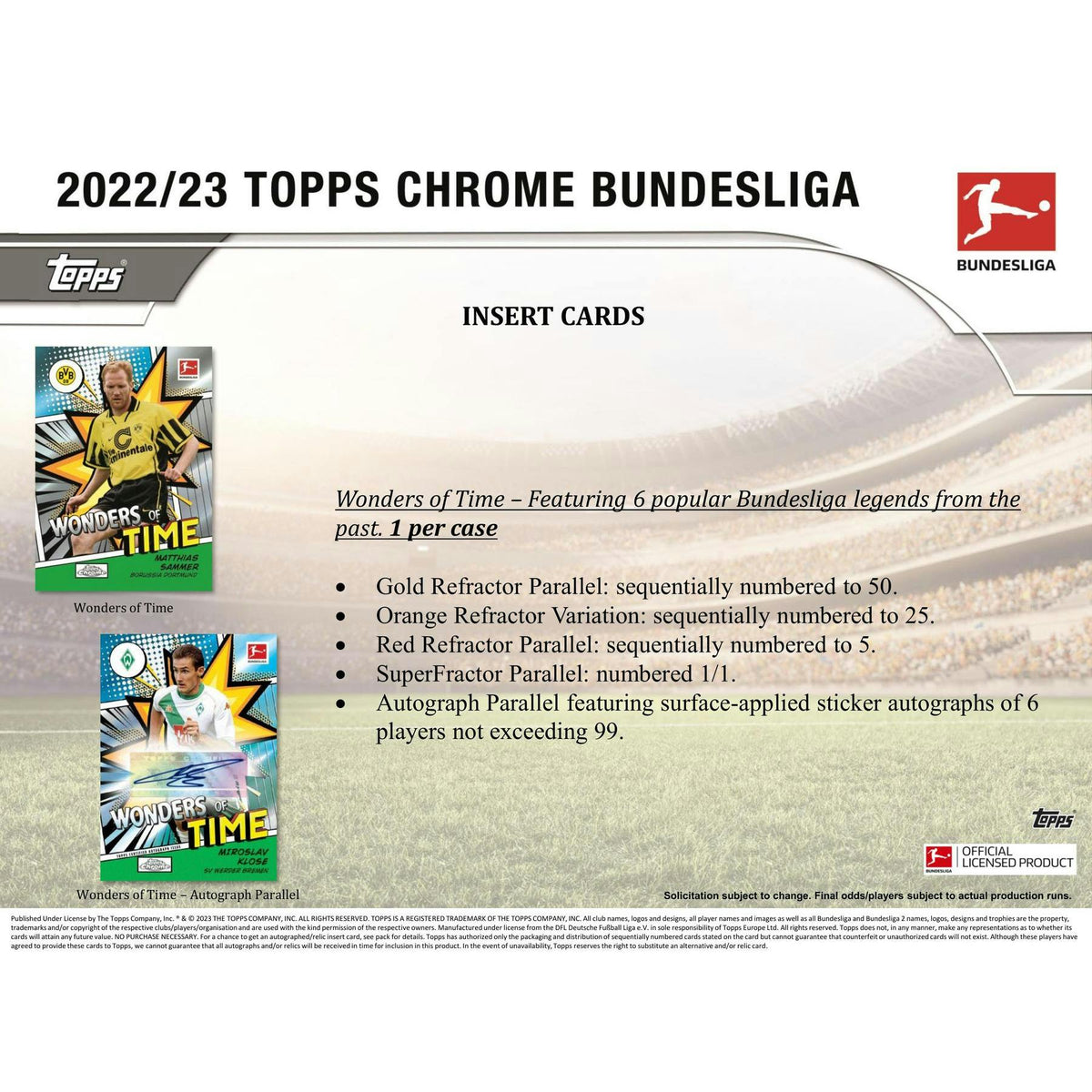 2022/23 Topps Chrome Bundesliga Soccer Hobby Box