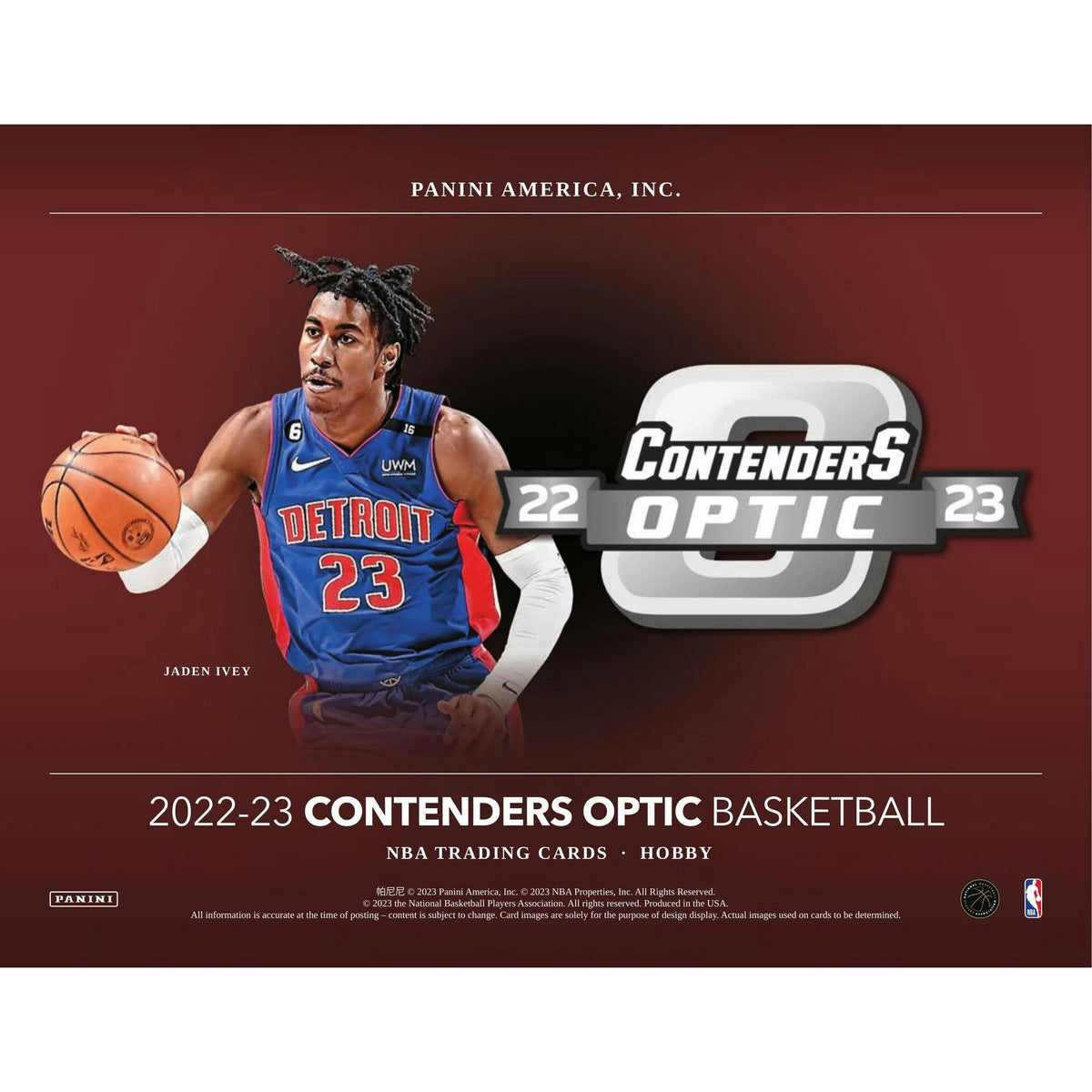 2022/23 Panini Contenders Optic Basketball Hobby 20-Box Case