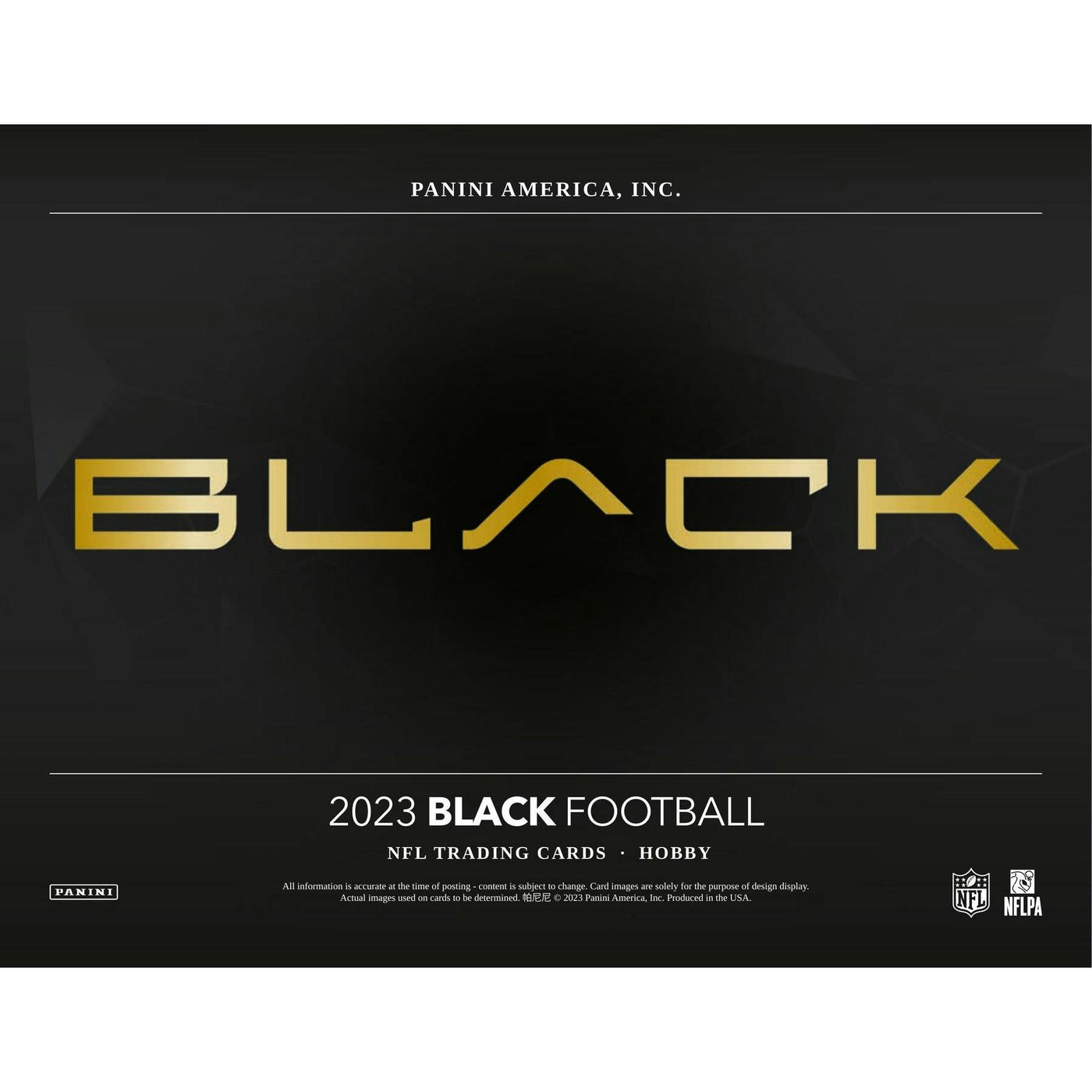 2023 Panini Black Football Hobby 12-Box Case