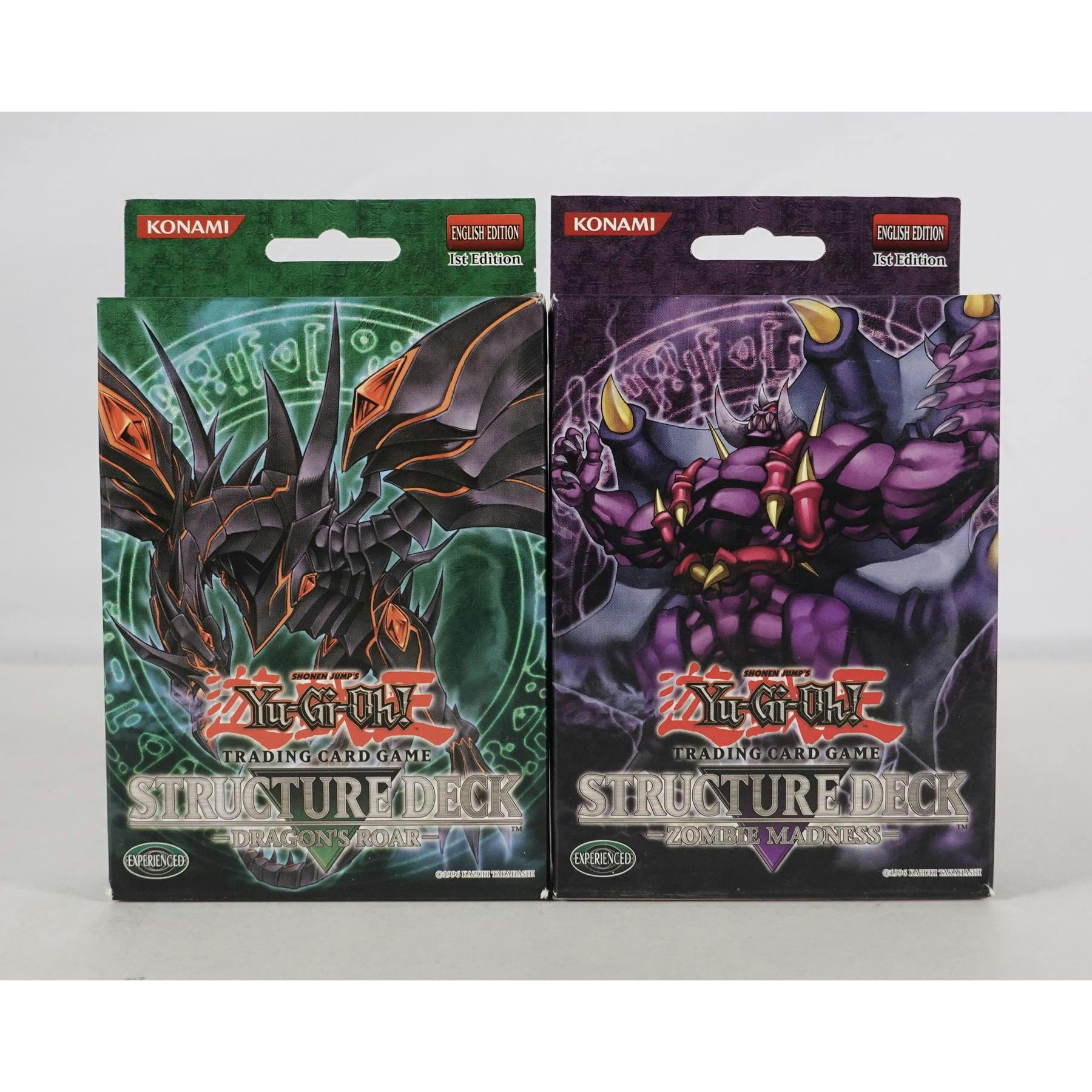 Yu-Gi-Oh Dragon's Roar and Zombie Madness 1st Edition Structure Deck Factory Sealed (1 of each)