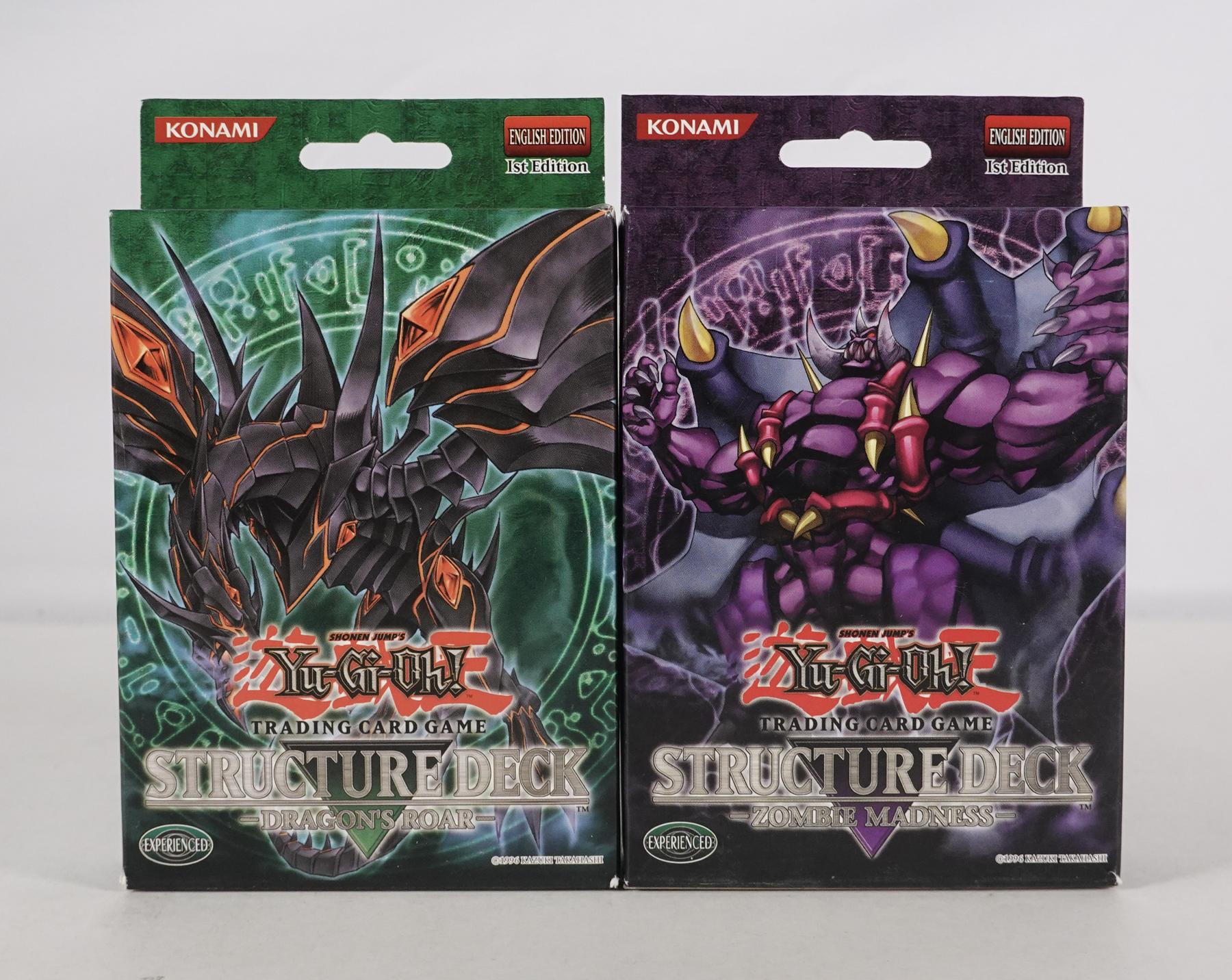 Yu-Gi-Oh Dragon's Roar and Zombie Madness 1st Edition Structure Deck Factory Sealed (1 of each)