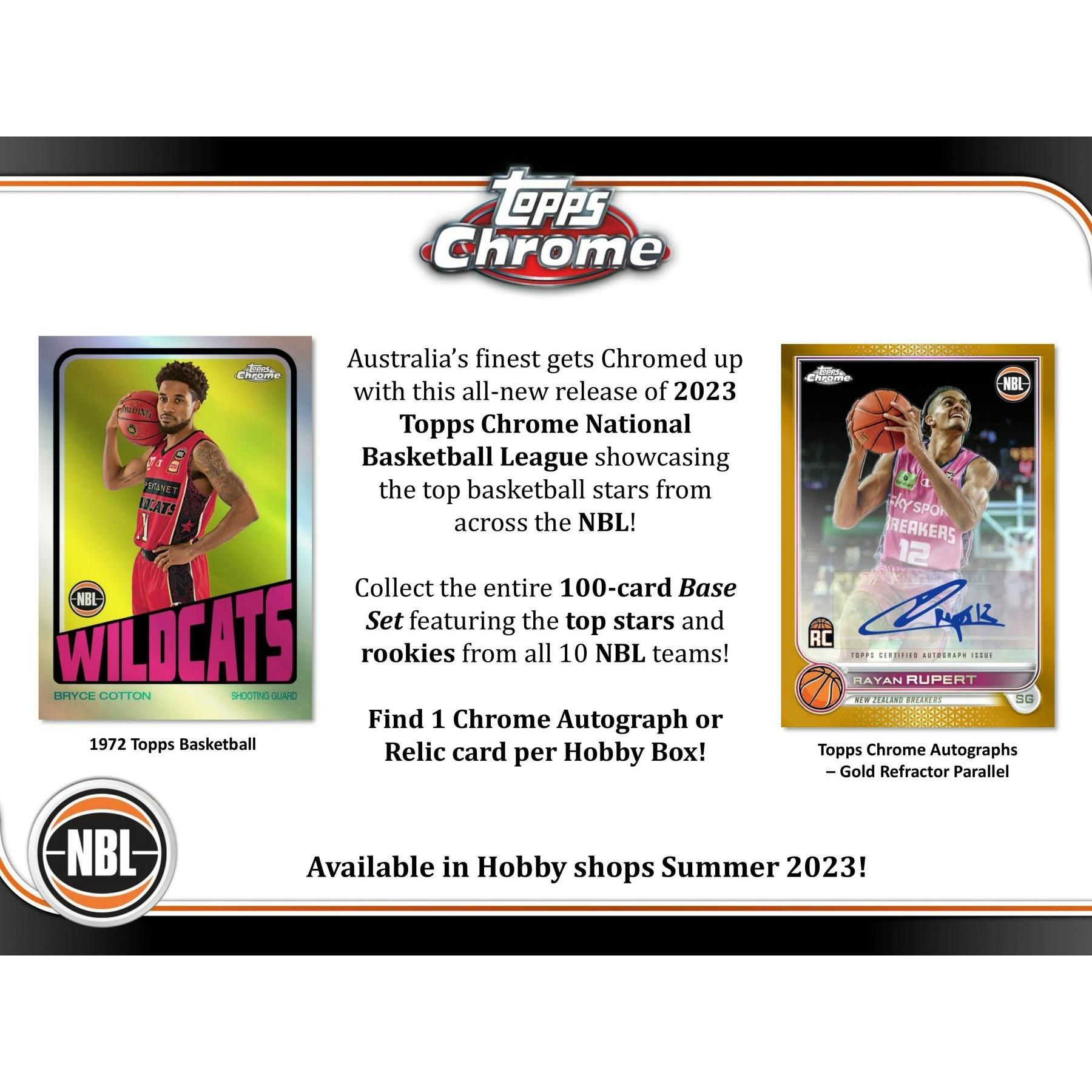 2022/23 Topps Chrome NBL Basketball Hobby Box