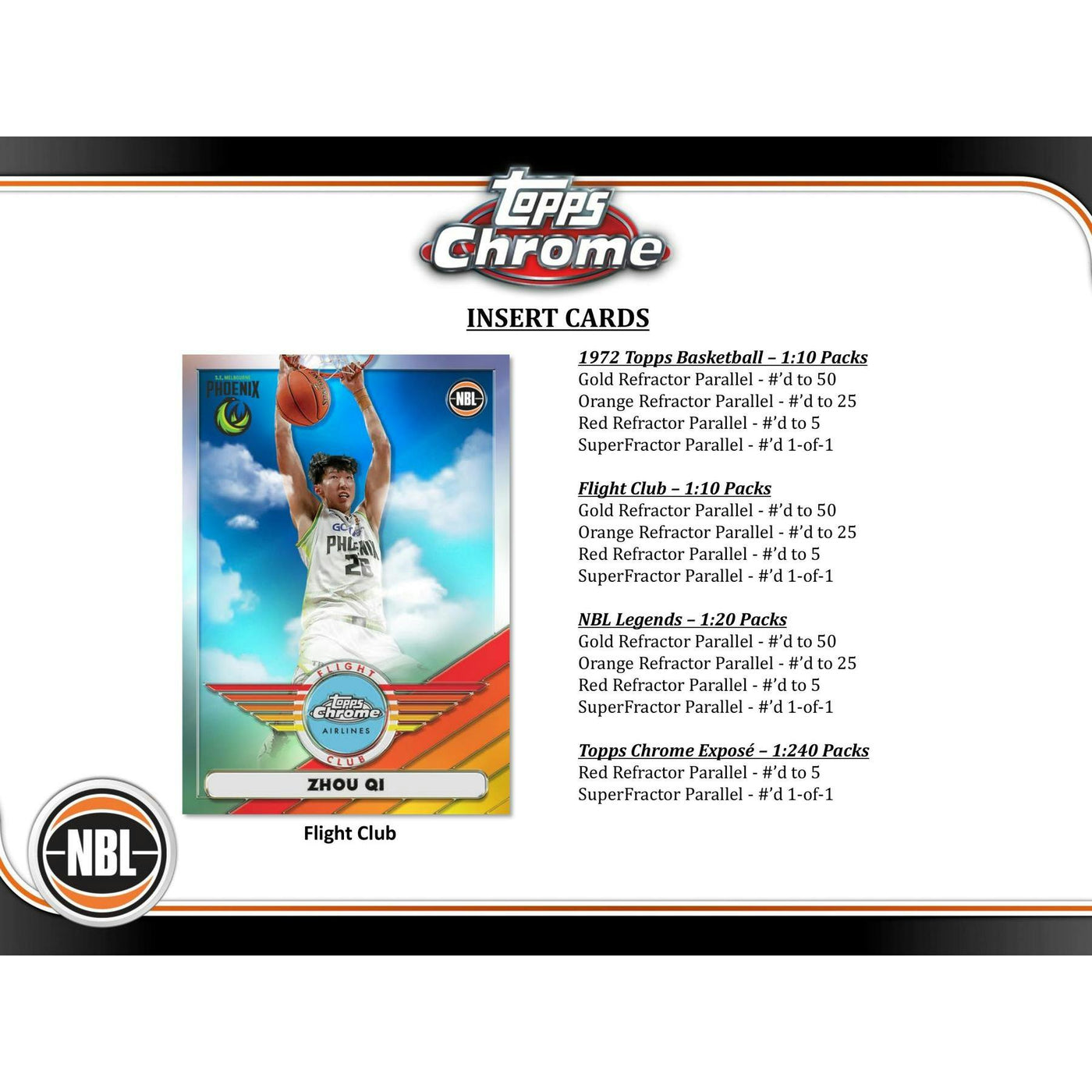 2022/23 Topps Chrome NBL Basketball Hobby 12-Box Case