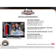 2022/23 Topps Chrome NBL Basketball Hobby 12-Box Case