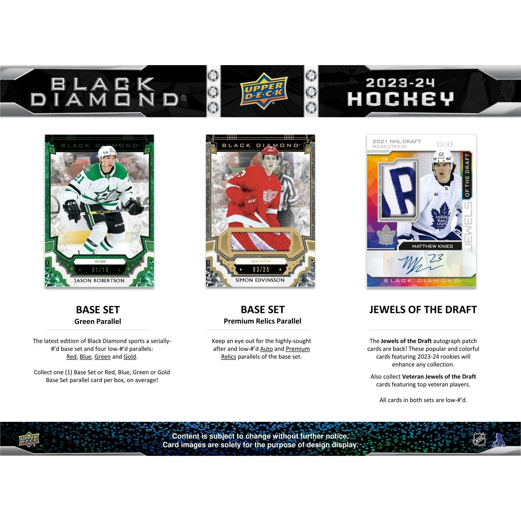 2023/24 Upper Deck Black Diamond Hockey Hobby Box