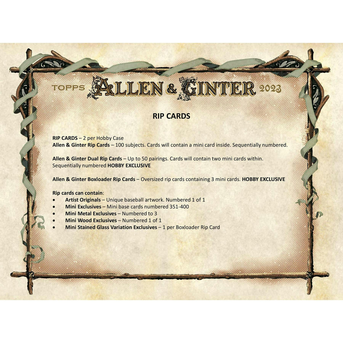 2023 Topps Allen & Ginter Baseball Hobby Box