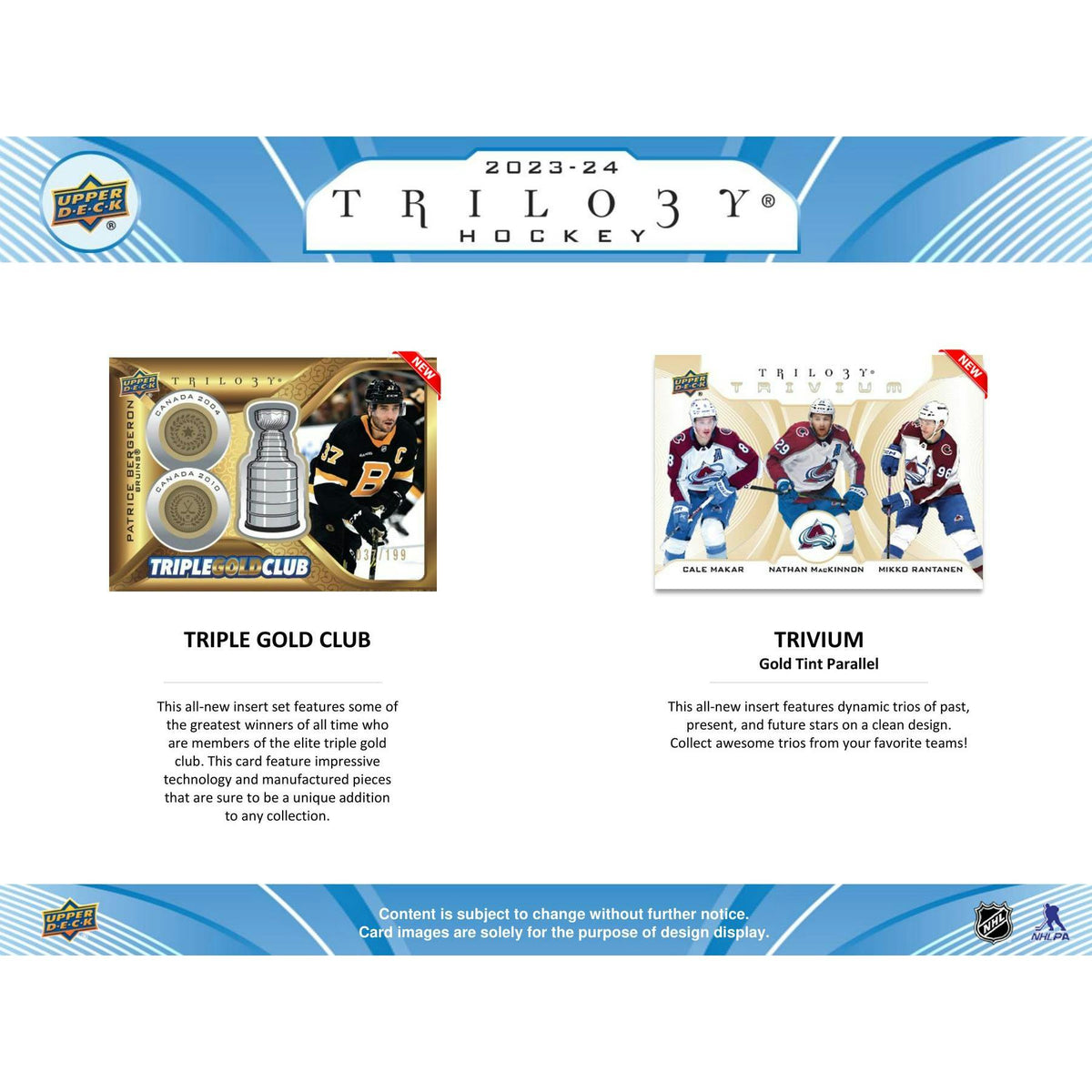 2023/24 Upper Deck Trilogy Hockey Hobby Box
