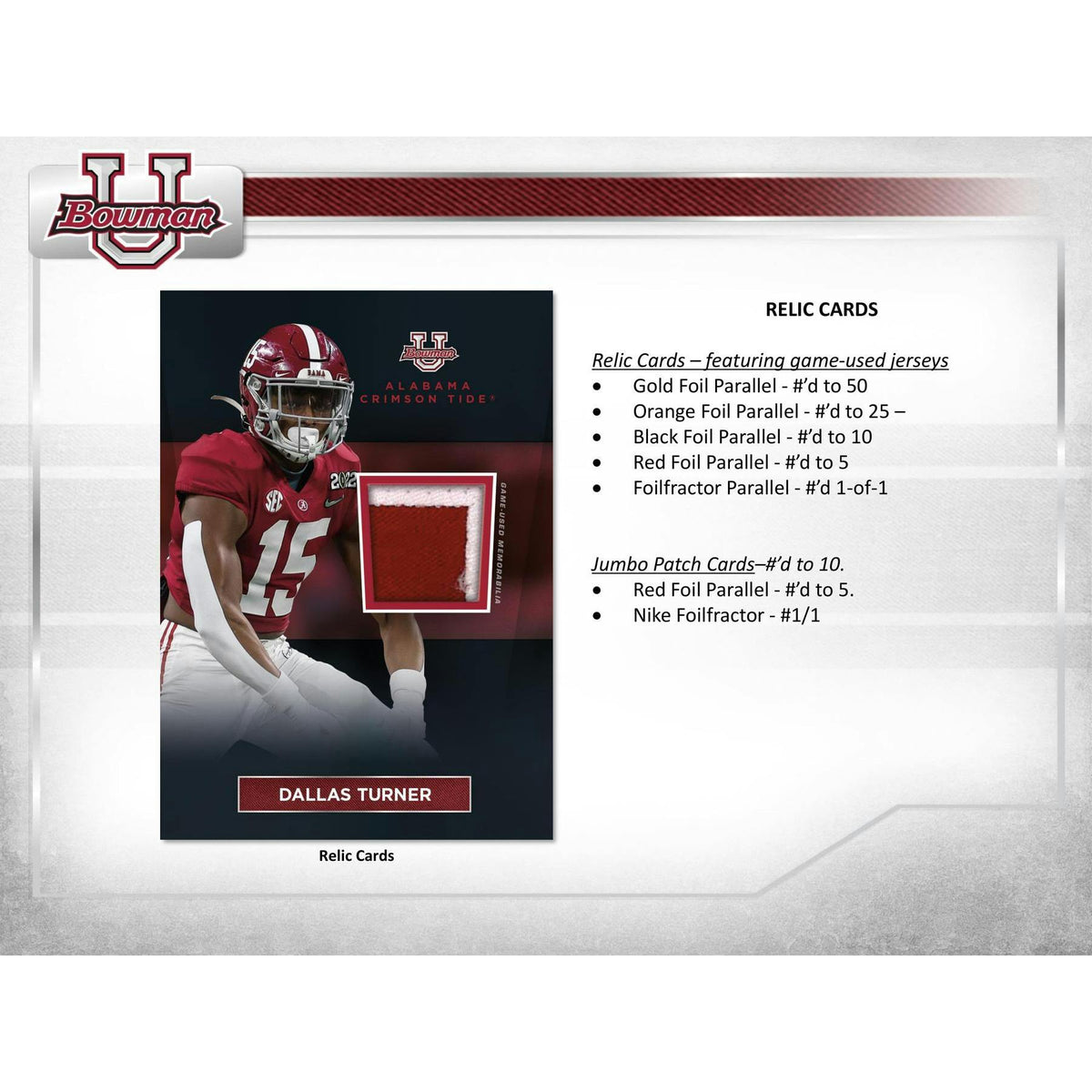 2023 Bowman University Alabama Football Hobby Box