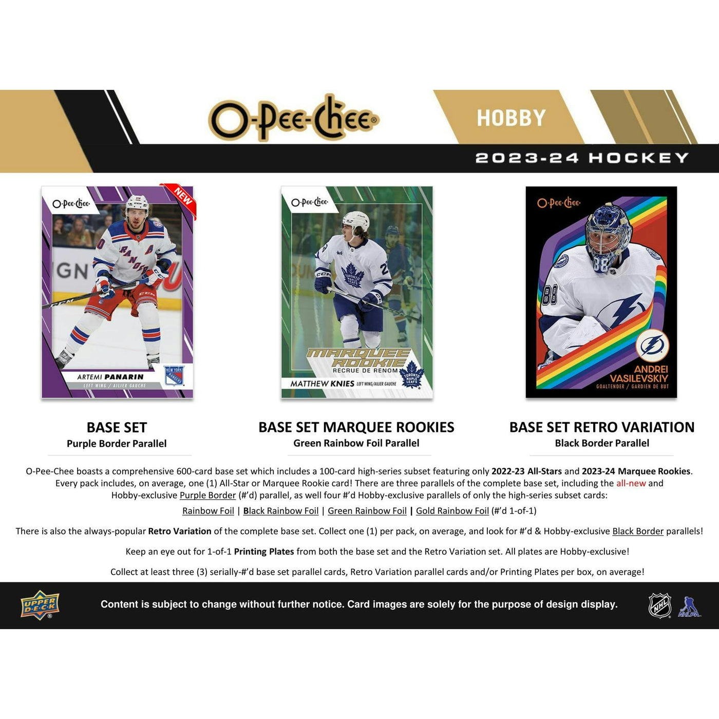 2023/24 Upper Deck O-Pee-Chee Hockey Hobby Box (Reed Buy)