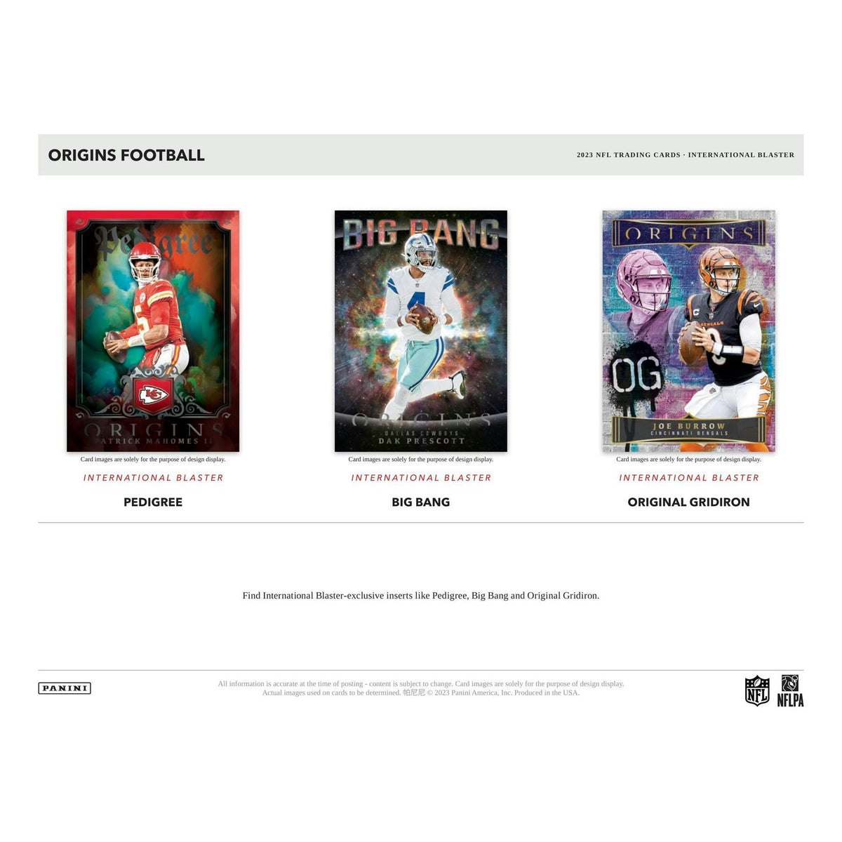 2023 Panini Origins International Football Blaster 20-Box Case