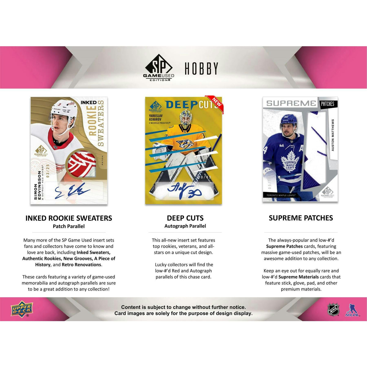 2023/24 Upper Deck SP Game Used Hockey Hobby 18-Box Case