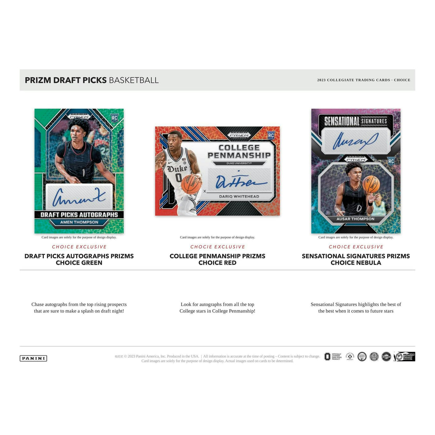 2023/24 Panini Prizm Draft Picks Basketball Choice Box