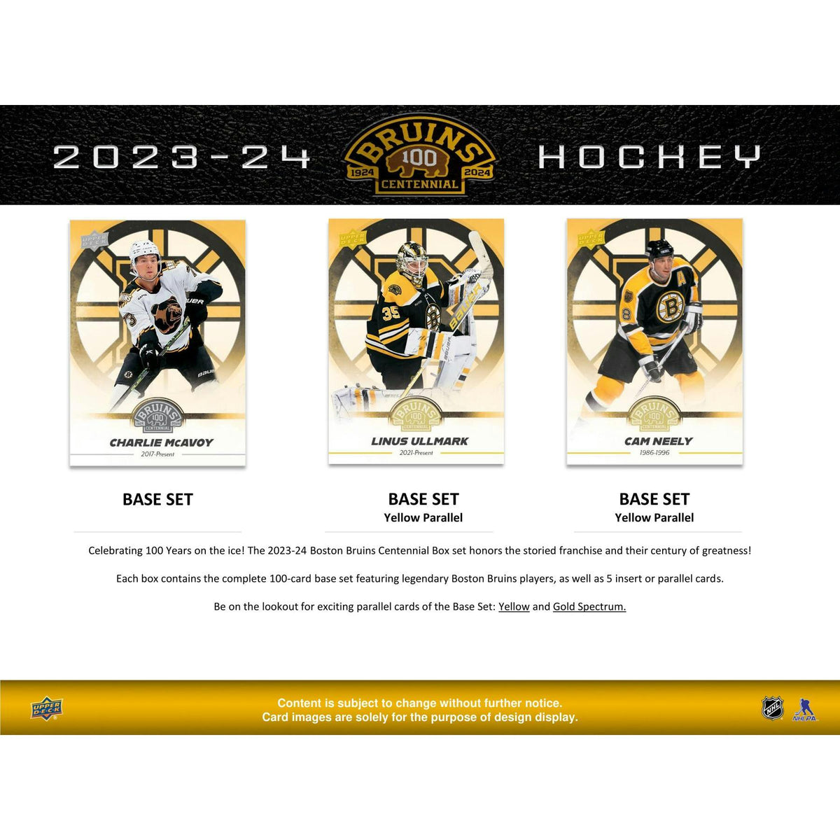 2023/24 Upper Deck Boston Bruins Centennial Hockey Box Set