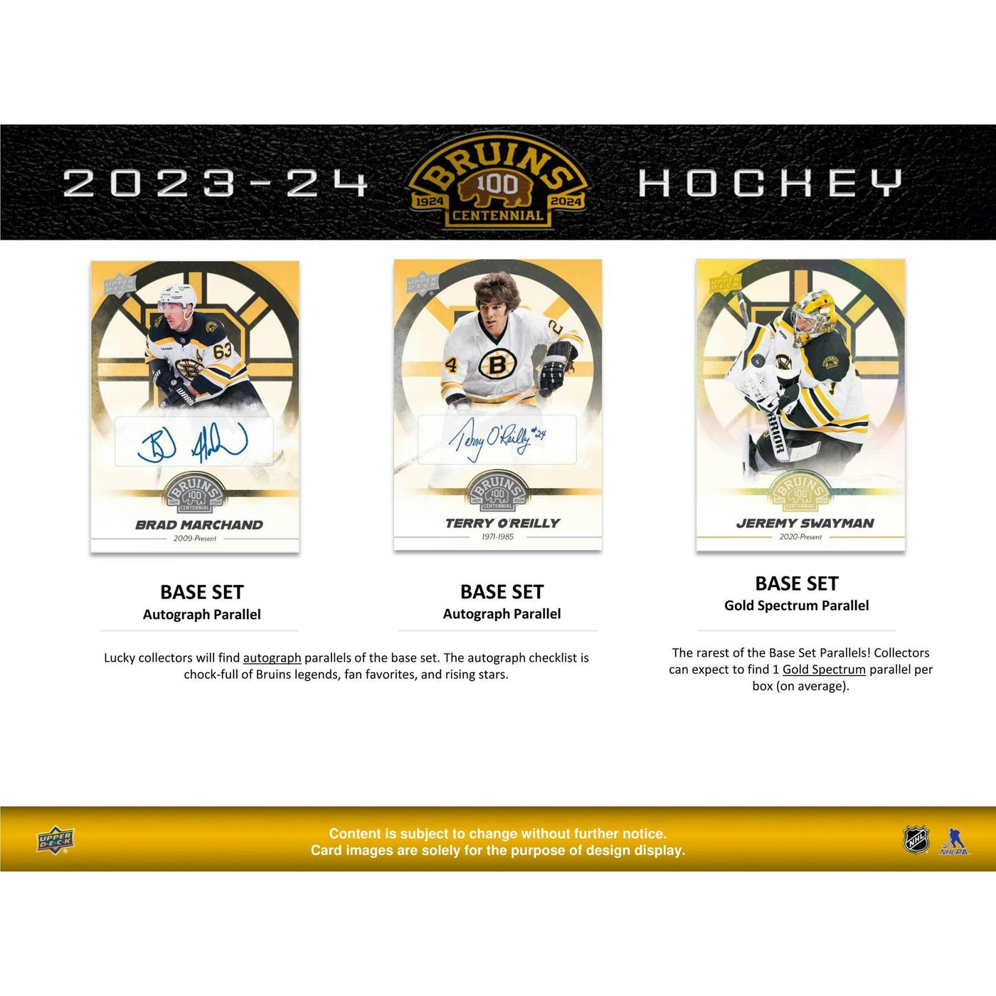 2023/24 Upper Deck Boston Bruins Centennial Hockey Box Set