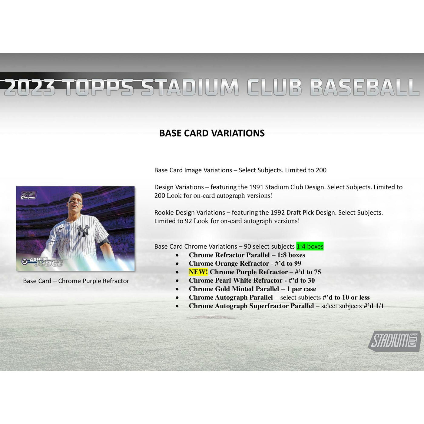 2023 Topps Stadium Club Baseball Blaster Box