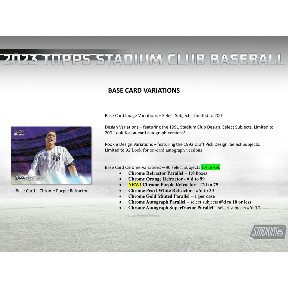 2023 Topps Stadium Club Baseball Blaster Box (Reed Buy)