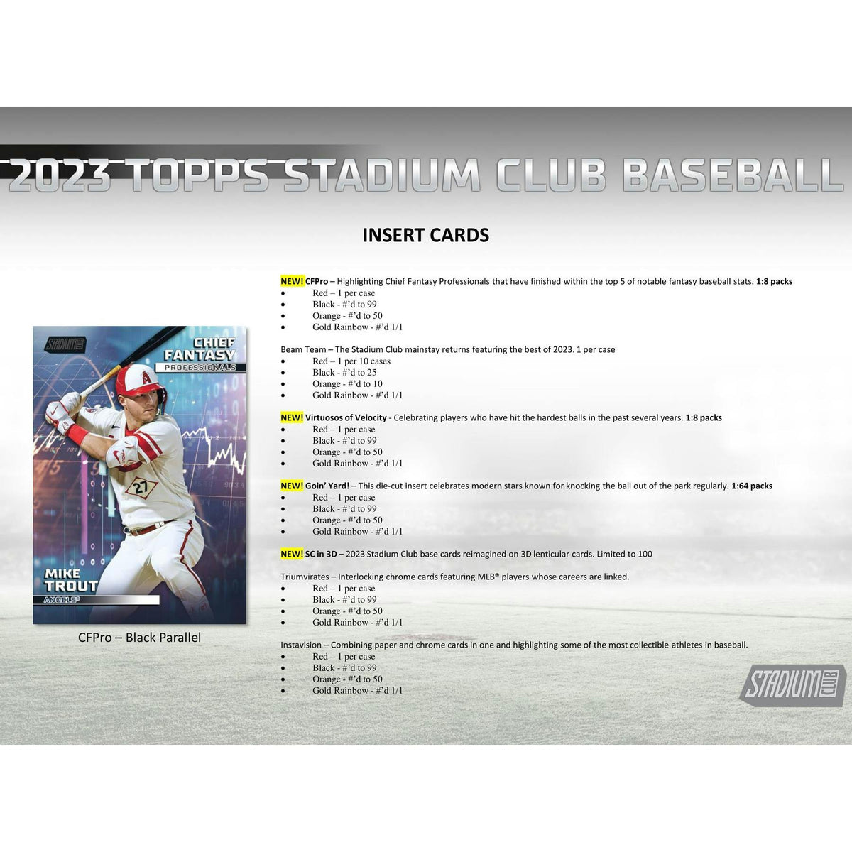 2023 Topps Stadium Club Baseball Blaster Box