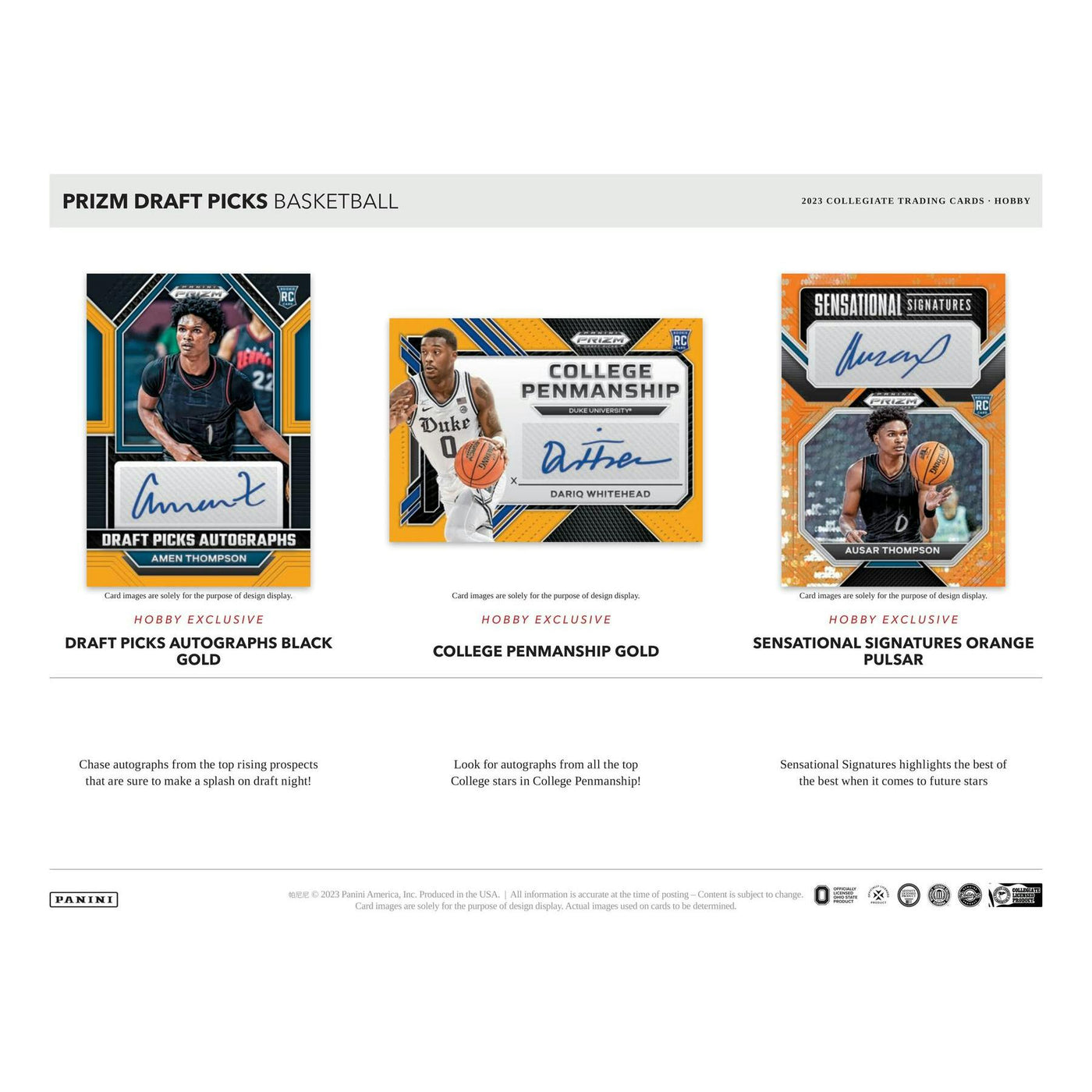 2023/24 Panini Prizm Draft Picks Basketball Hobby 16-Box Case