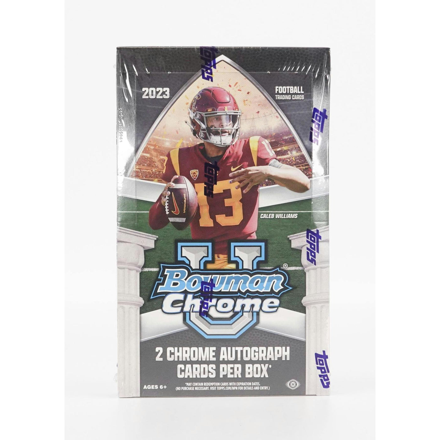 2023 Bowman University Chrome Football Hobby 12-Box Case
