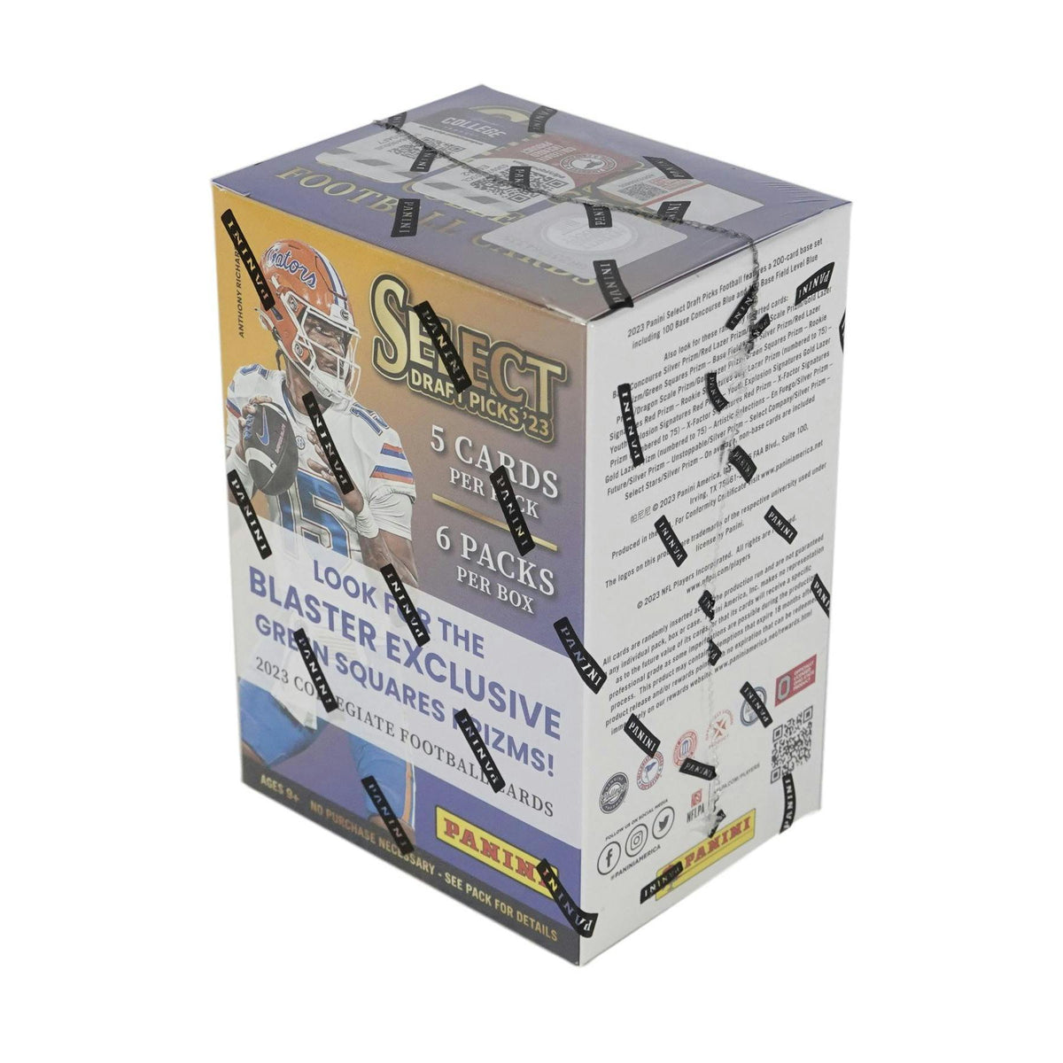 2023 Panini Select Draft Picks Football Blaster Hobby Box (Green Square Prizms!)