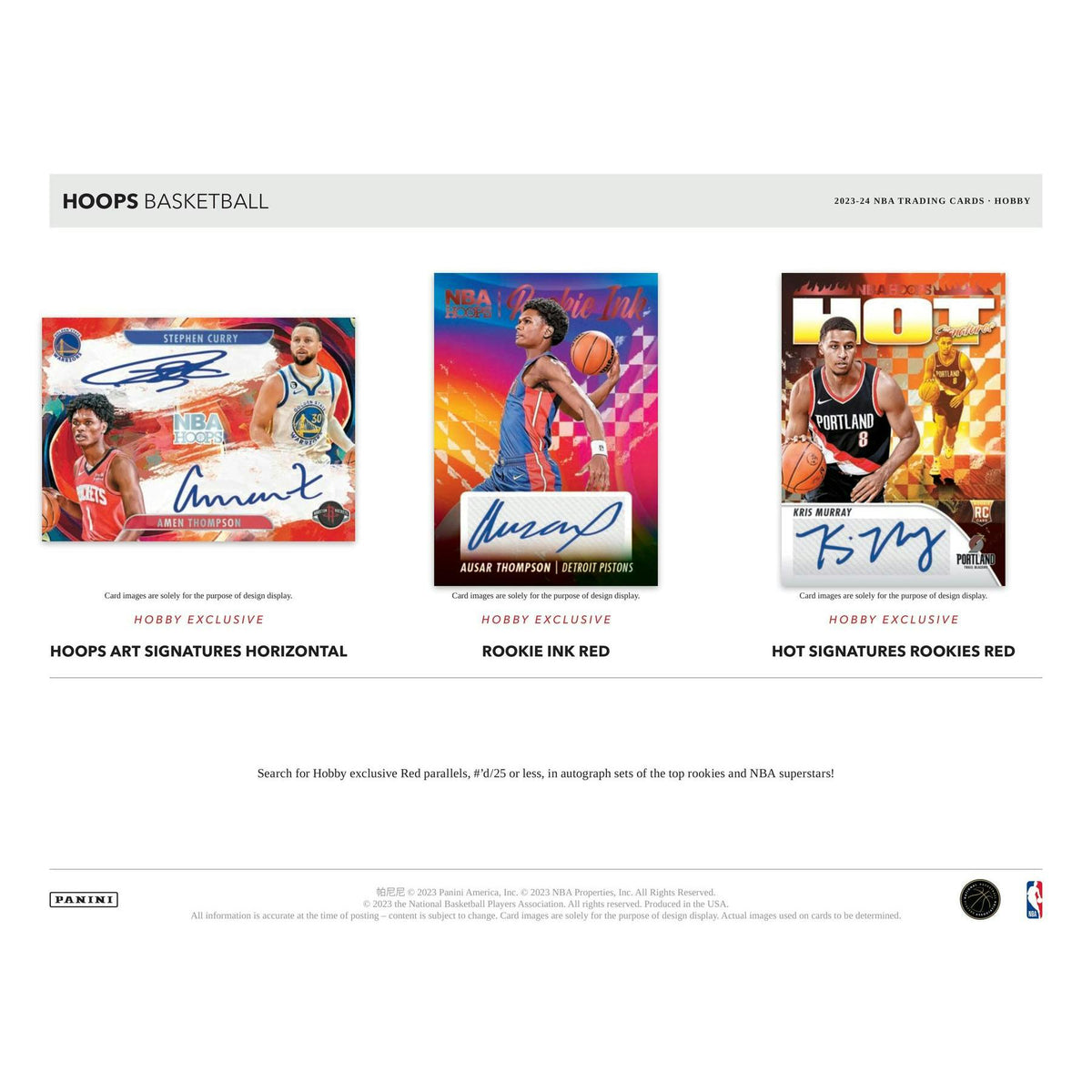 2023/24 Panini NBA Hoops Basketball Hobby Box