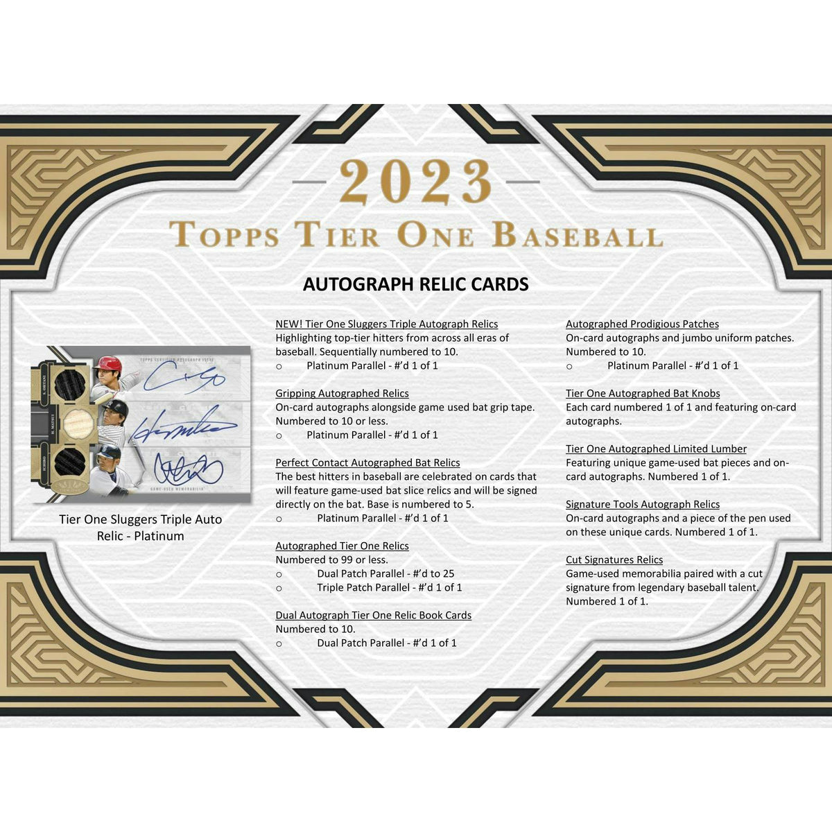 2023 Topps Tier One Baseball Hobby 12-Box Case