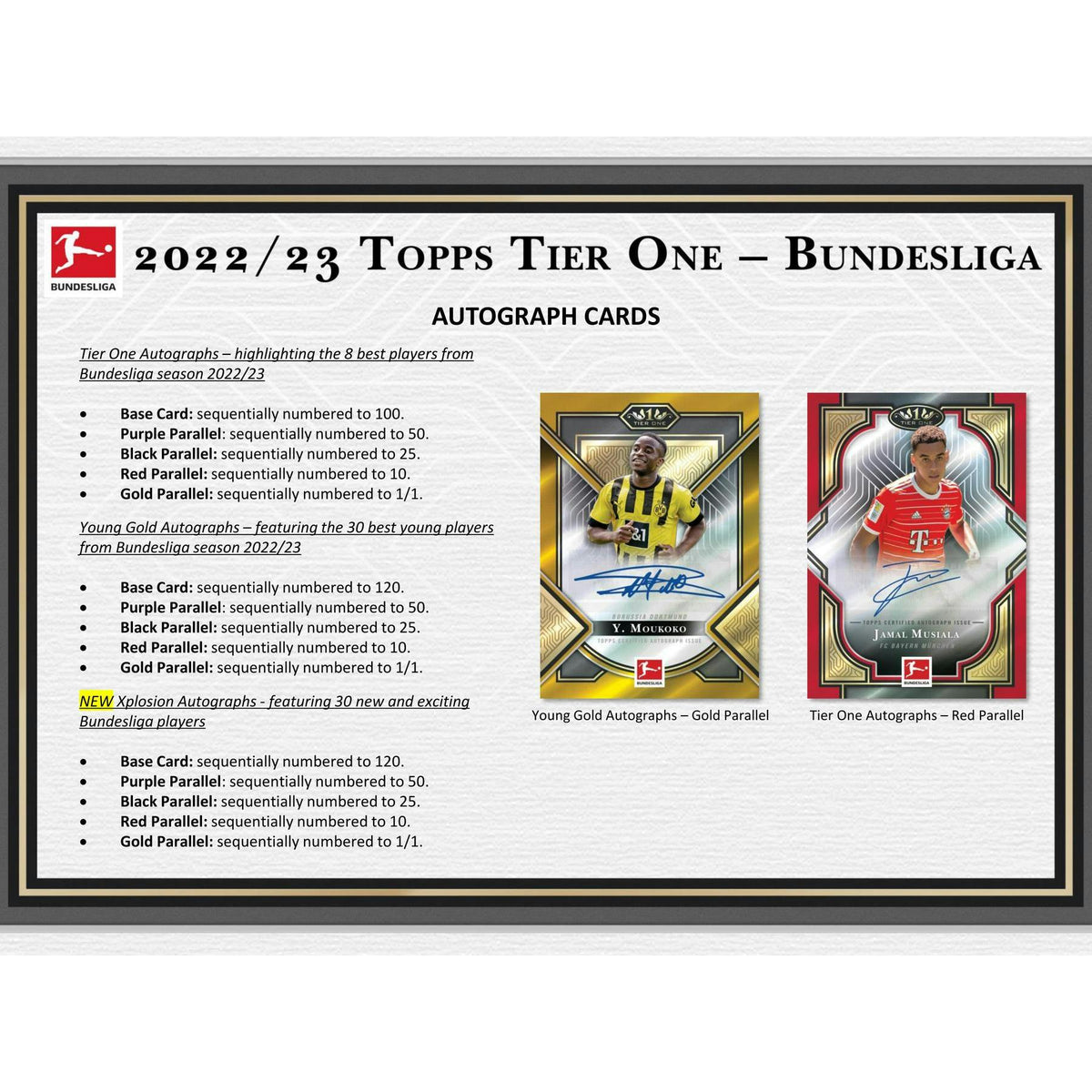 2022/23 Topps Tier One Bundesliga Soccer Hobby 12-Box Case