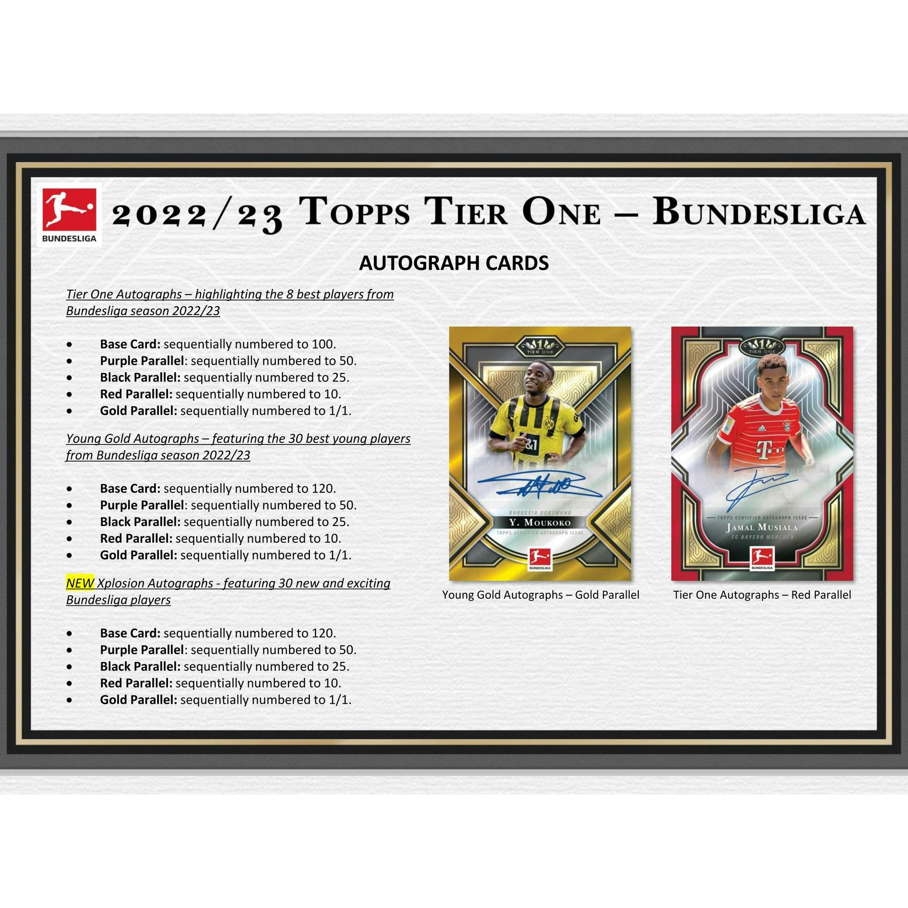 2022/23 Topps Tier One Bundesliga Soccer Hobby Box
