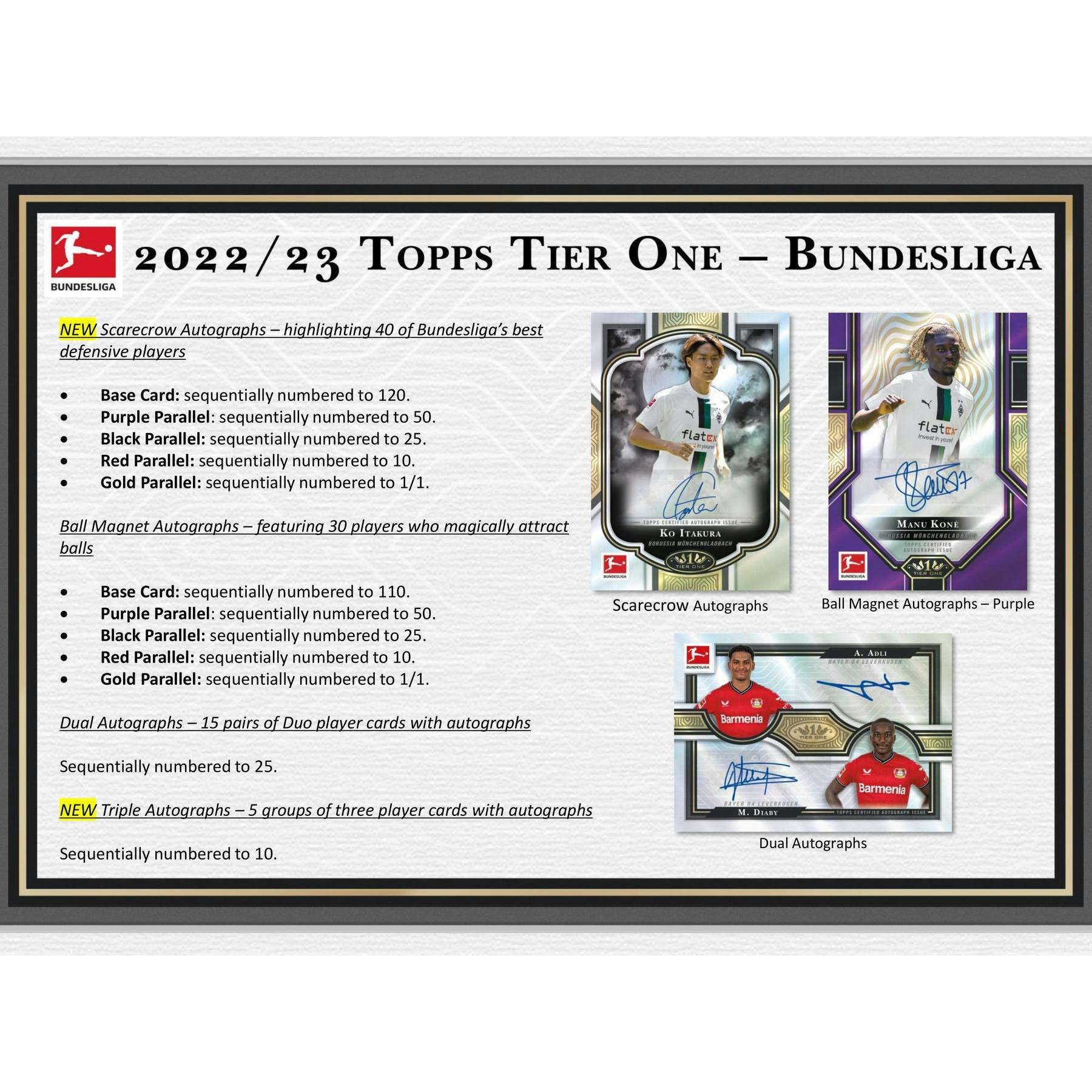 2022/23 Topps Tier One Bundesliga Soccer Hobby Box