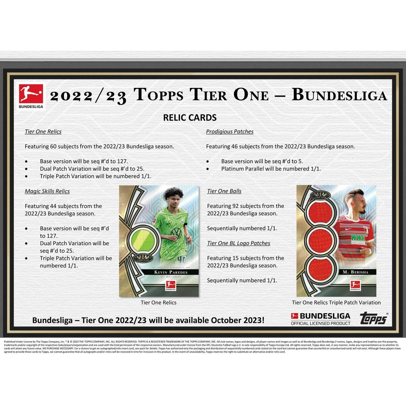 2022/23 Topps Tier One Bundesliga Soccer Hobby Box