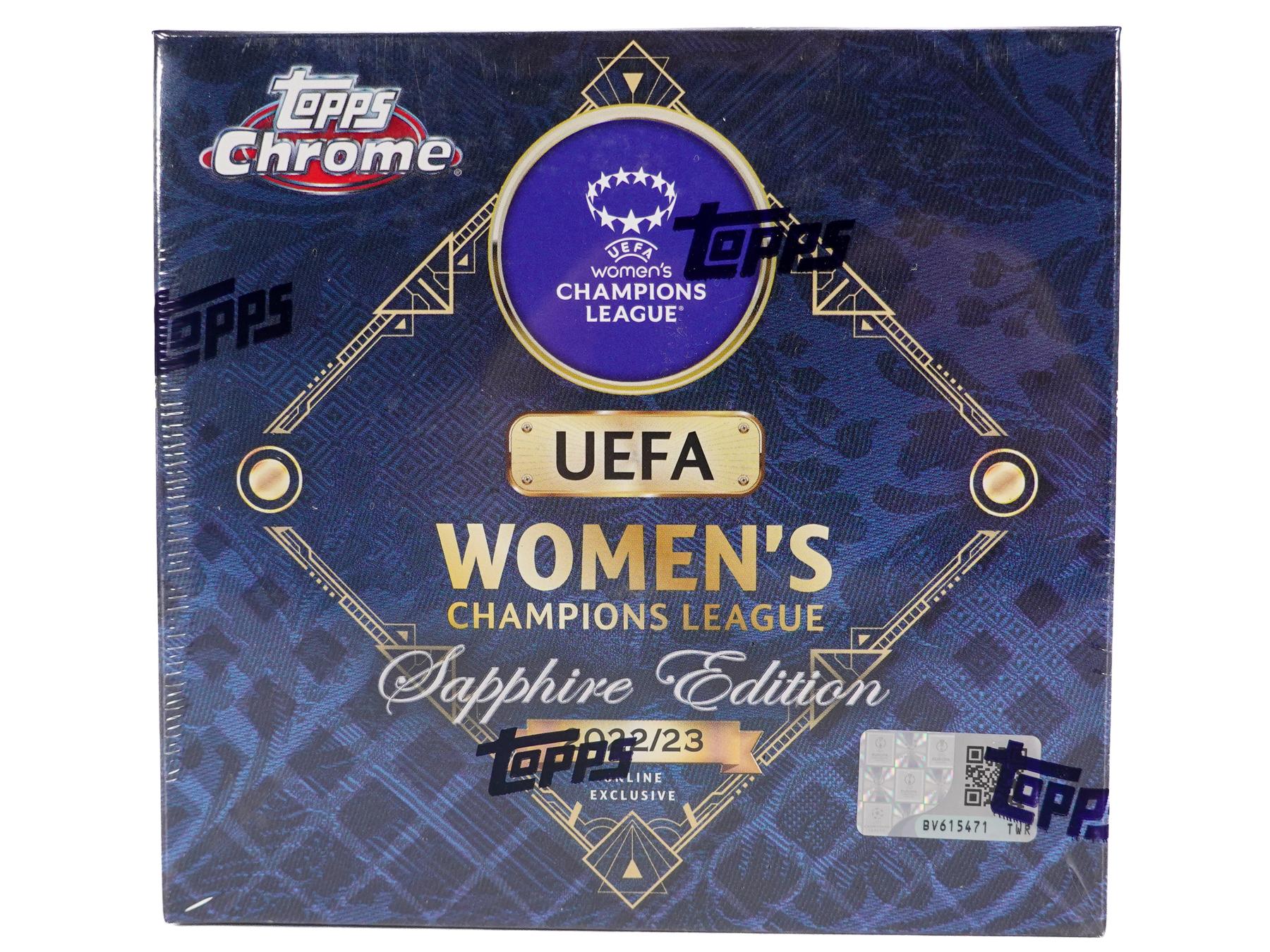 2022/23 Topps Chrome UEFA Women's Champions League Sapphire Edition Soccer Hobby Box