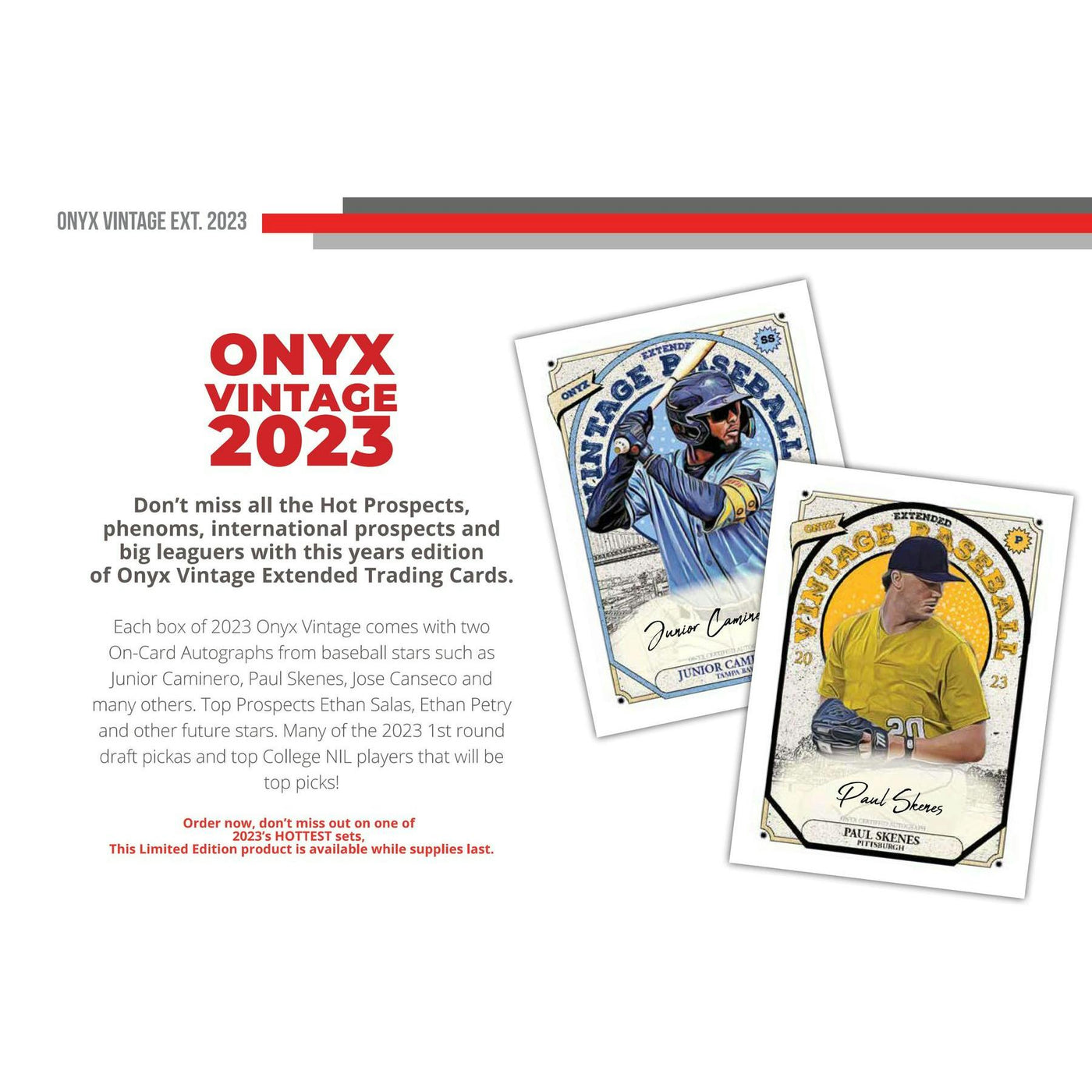 2023 Onyx Vintage Extended Baseball Hobby Box (Reed Buy)