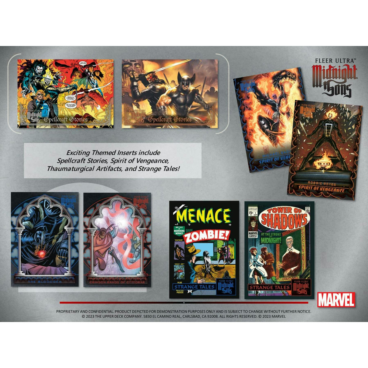 2023 Upper Deck Marvel Fleer Ultra Midnight Sons Trading Cards Hobby 12-Box Case