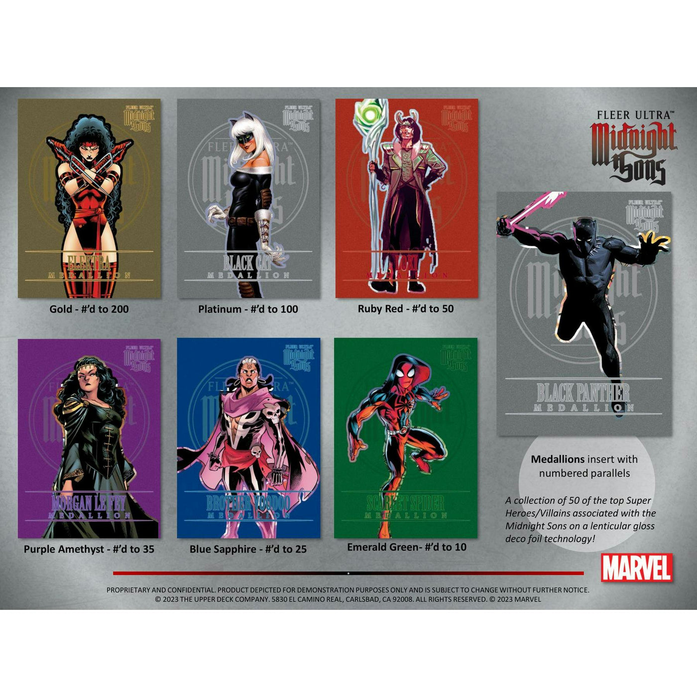 2023 Upper Deck Marvel Fleer Ultra Midnight Sons Trading Cards Hobby 12-Box Case