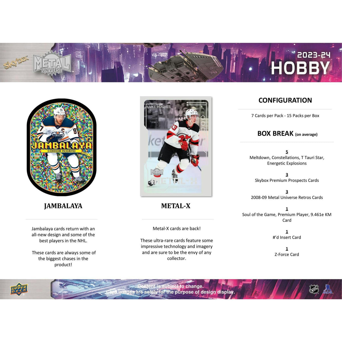 2023/24 Upper Deck Skybox Metal Universe Hockey Hobby Pack