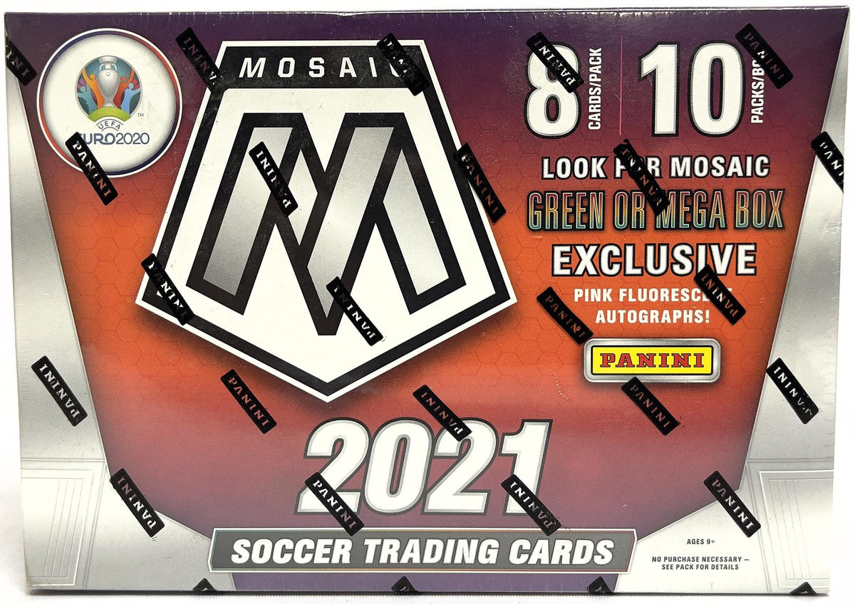 2020/21 Panini Mosaic UEFA Euro 2020 Soccer Mega Box (Pink Fluorescent Parallels)