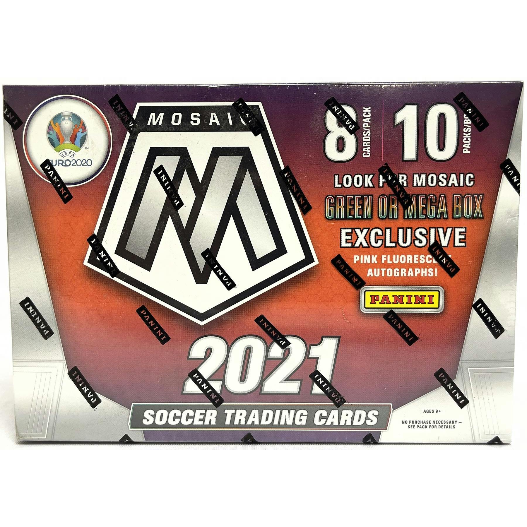 2020/21 Panini Mosaic UEFA Euro 2020 Soccer Mega Box (Pink Fluorescent Parallels)