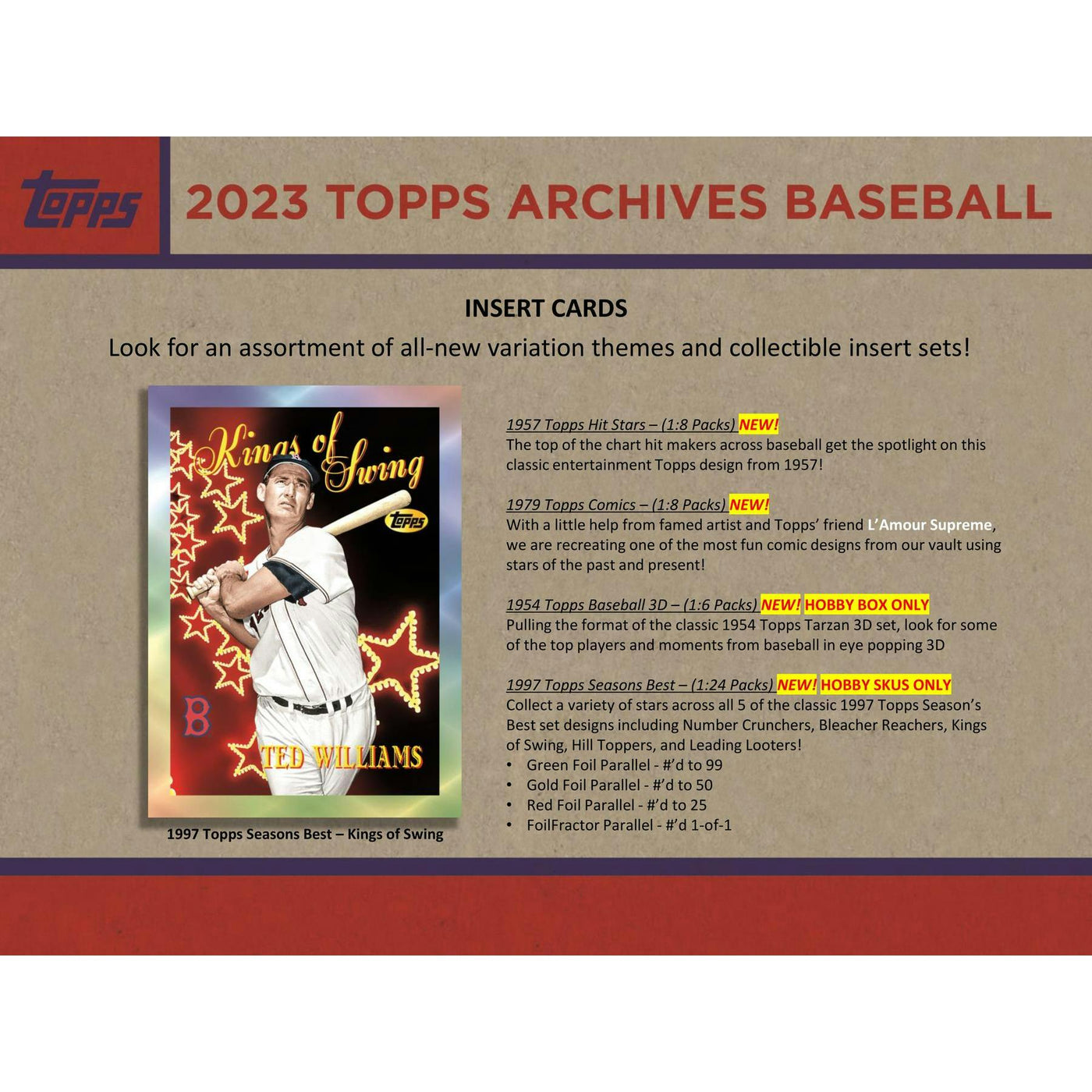 2023 Topps Archives Baseball Hobby Box