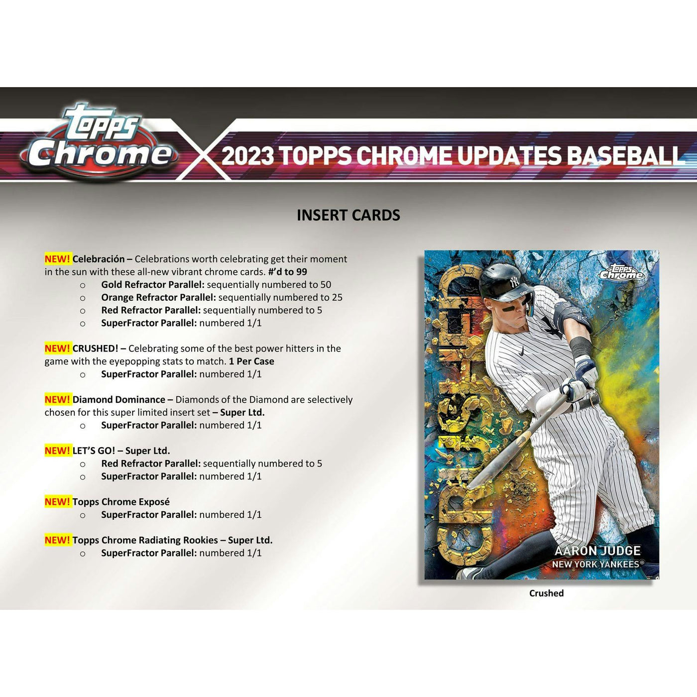 2023 Topps Chrome Update Series Baseball Hobby Box