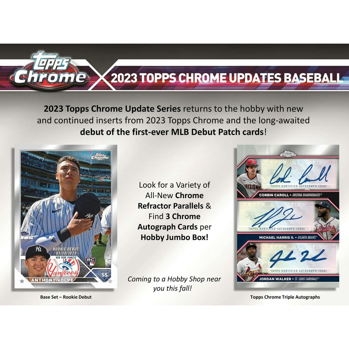 2023 Topps Chrome Update Series Baseball Hobby Jumbo Box
