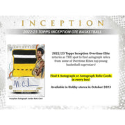 2022/23 Topps Inception Overtime Elite Basketball Hobby Box