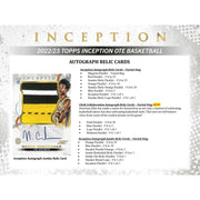 2022/23 Topps Inception Overtime Elite Basketball Hobby Box