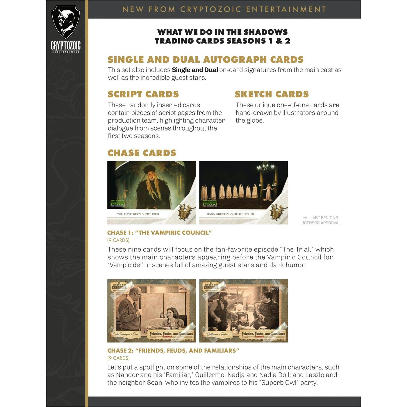 2024 Cryptozoic What We Do in the Shadows Seasons 1 & 2 Trading Cards Hobby 12-Box Case (Presell)