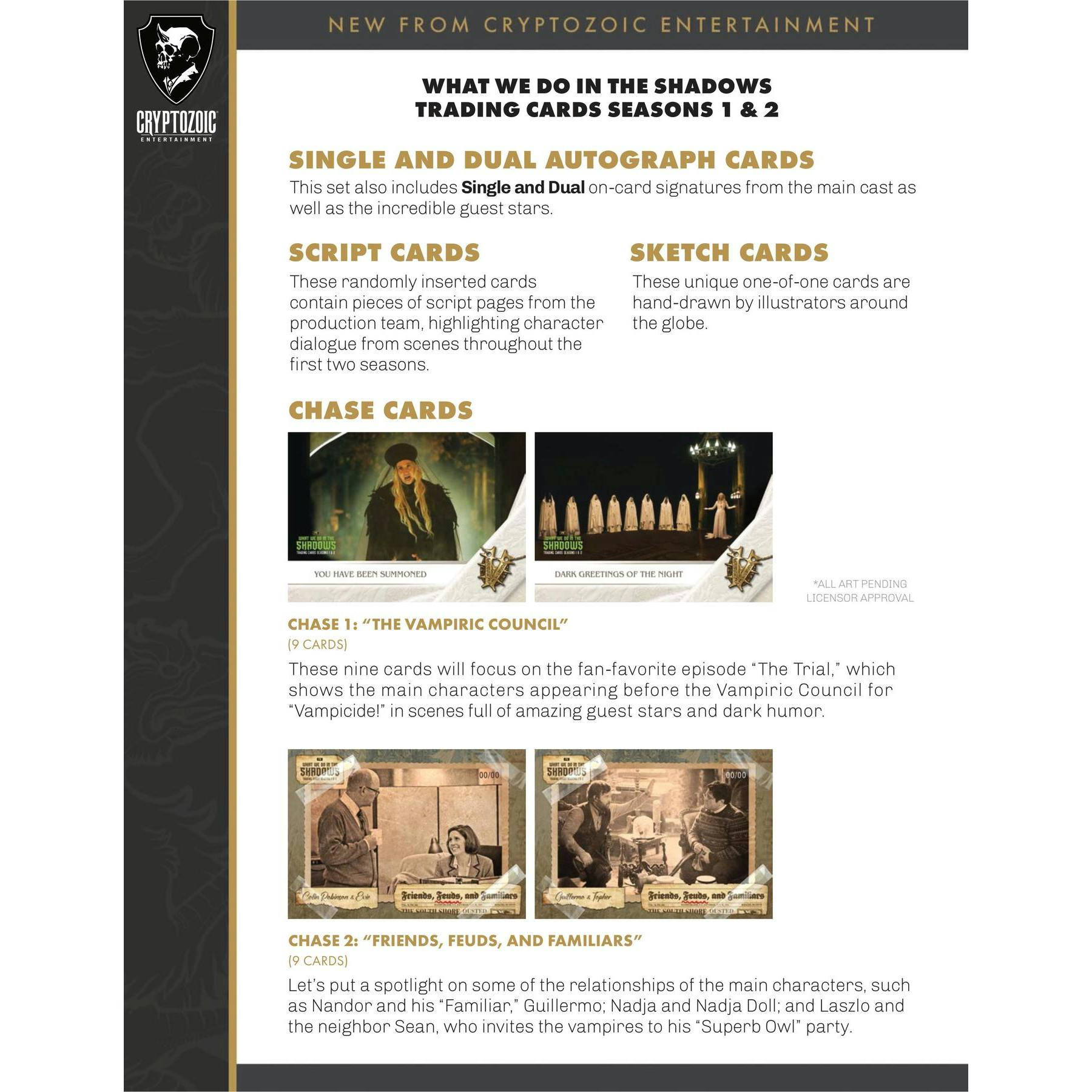 2024 Cryptozoic What We Do in the Shadows Seasons 1 & 2 Trading Cards Hobby 12-Box Case (Presell)