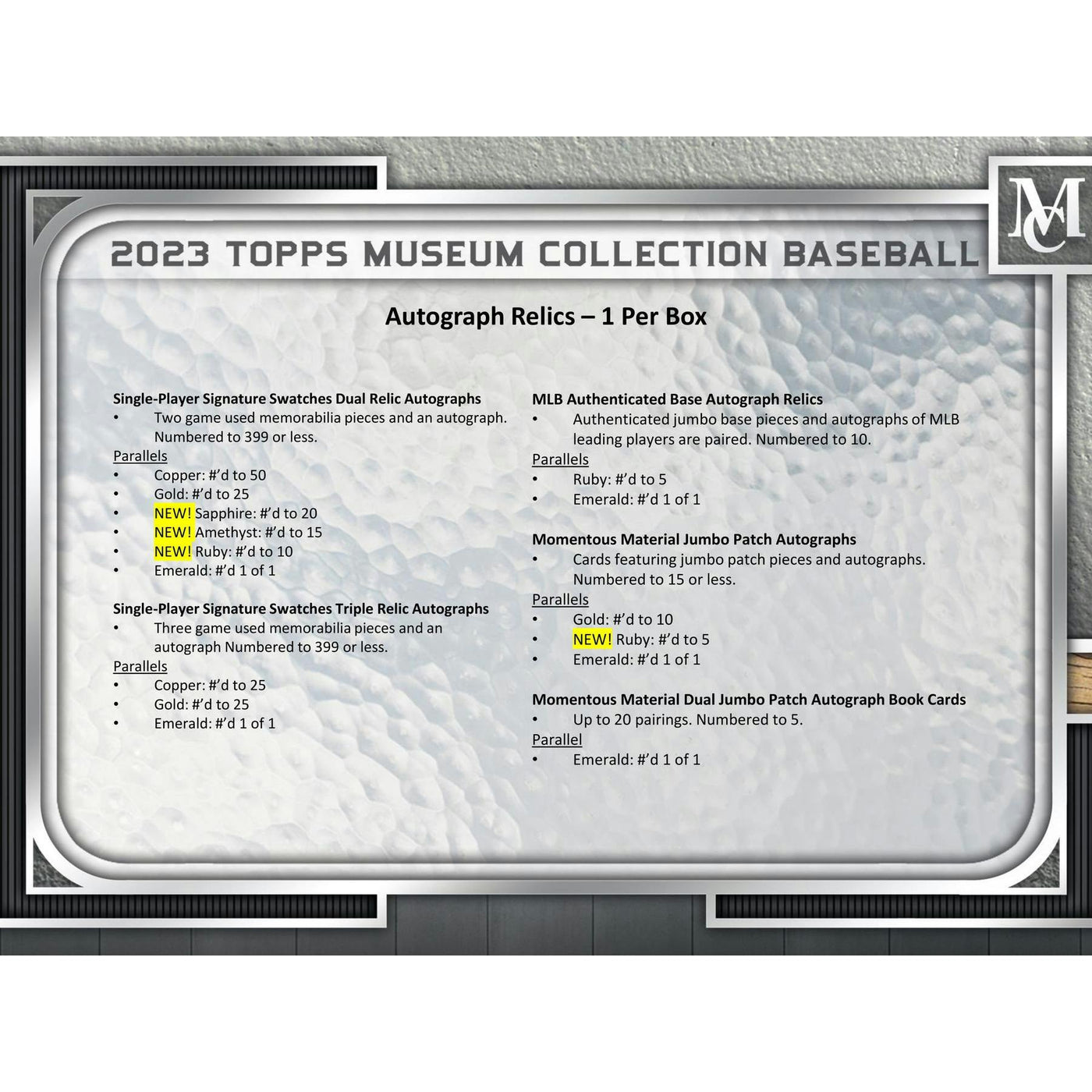 2023 Topps Museum Collection Baseball Hobby Box